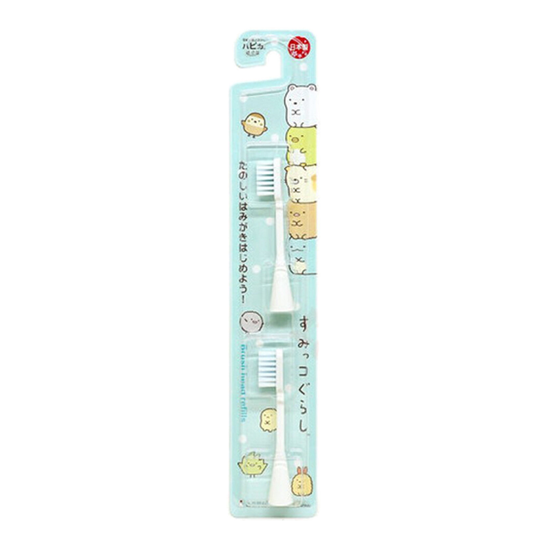 Hapica Opzetborstels voor kindertandenborstel - Corner Creatures Mintblauw, 2 stuks