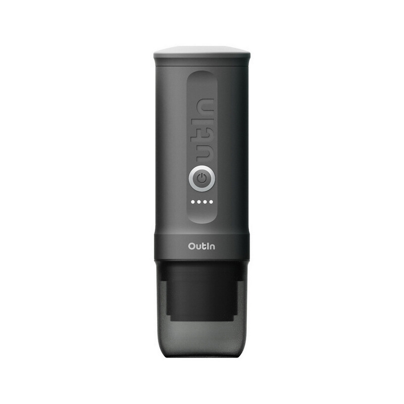 OutIn Nano: Tragbare Espressomaschine für unterwegs im eleganten Space Grey Design für Kaffeegenuss jederzeit