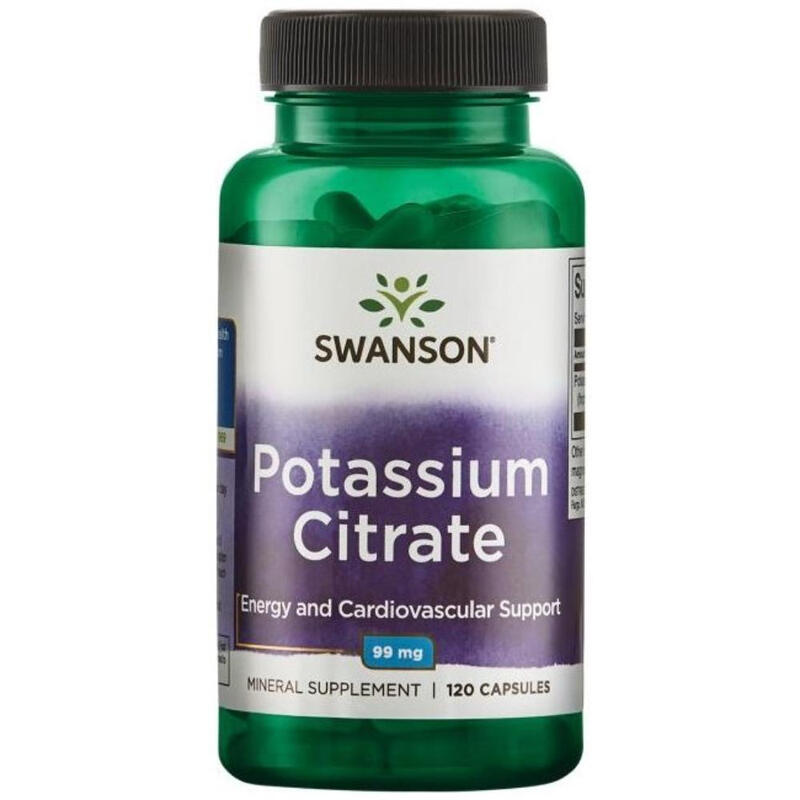 Swanson Potassium Citrate Mineral Balance 99Mg Capsules - 120 Capsules