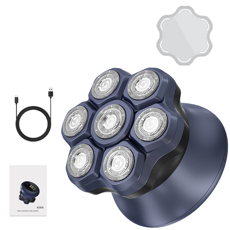 Men's Shaving Head Electric Shaver, Waterproof and Rechargeable, Suitable for Dry and