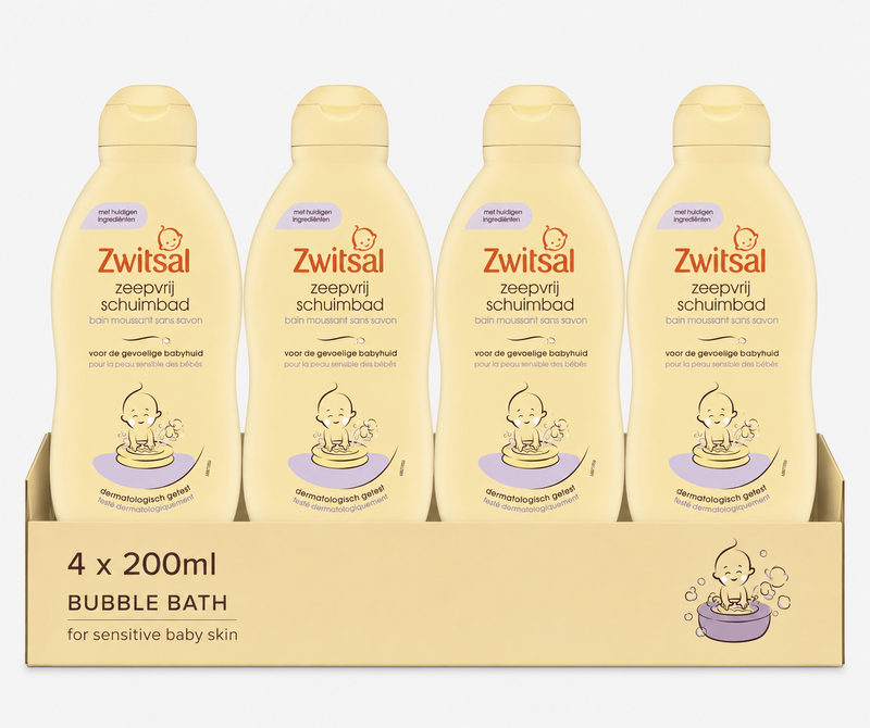 Zwitsal Bad - Schuimbad Zeepvrij 4 x 200 ml