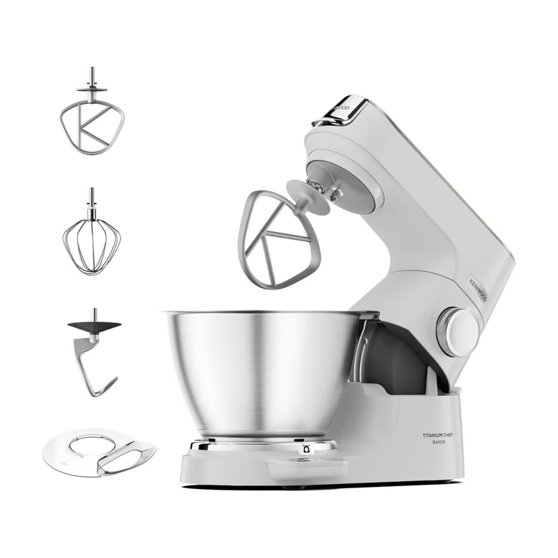Kenwood Chef Baker Stand Mixer, White, Kvc65.001wh