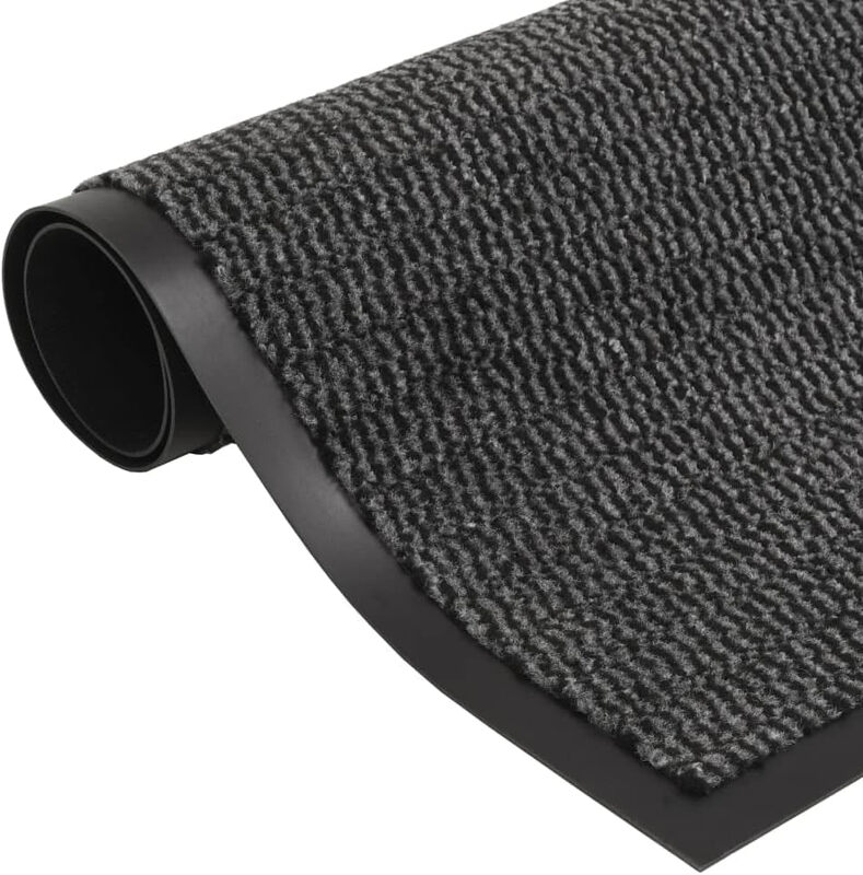vidaXL Rectangulaire Tufted Deurmat - 60 x 90 cm, antraciet