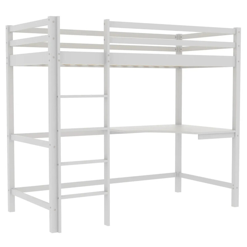 Vida Designs Bunk Bed With Desk Sydney White