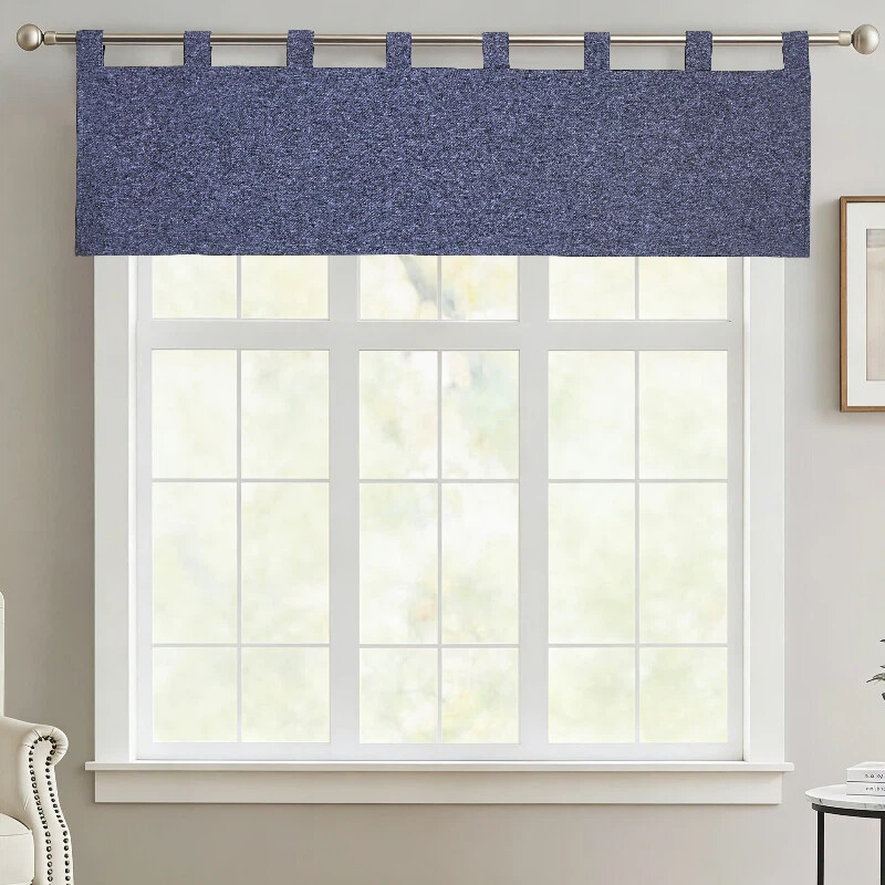MEROPE Polyester tafelloper met denimlook, blauw, 142x35,5cm, 1 stuk
