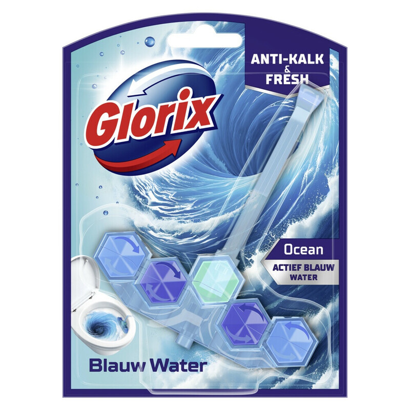 Glorix Blauw Water Ocean Toiletblok 48 g