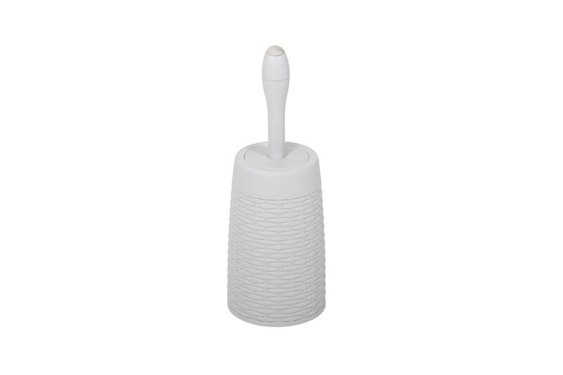 Addis Light/Grey/Black Rattan Toilet Brush - Calico