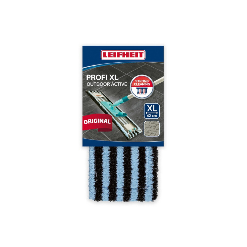 Leifheit Original Wischbezug Profi XL Outdoor für sehr groben Schmutz, Bodenwischer Ersatzbezug für ideale Schmutzaufnahme Dank 2-Faser-System, für den Außenbereich, raue Fliesen und Steinböden