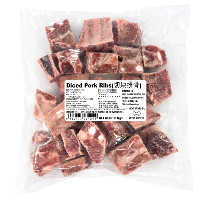 Kinda Frozen Spanish Pork Ribs (Diced) 1kg