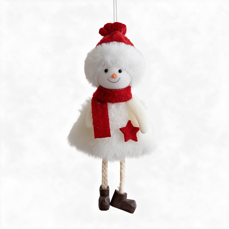 2 stuks felt-sneeuwpop decoratieballen, kerstdecoratie voor thuis en op kantoor