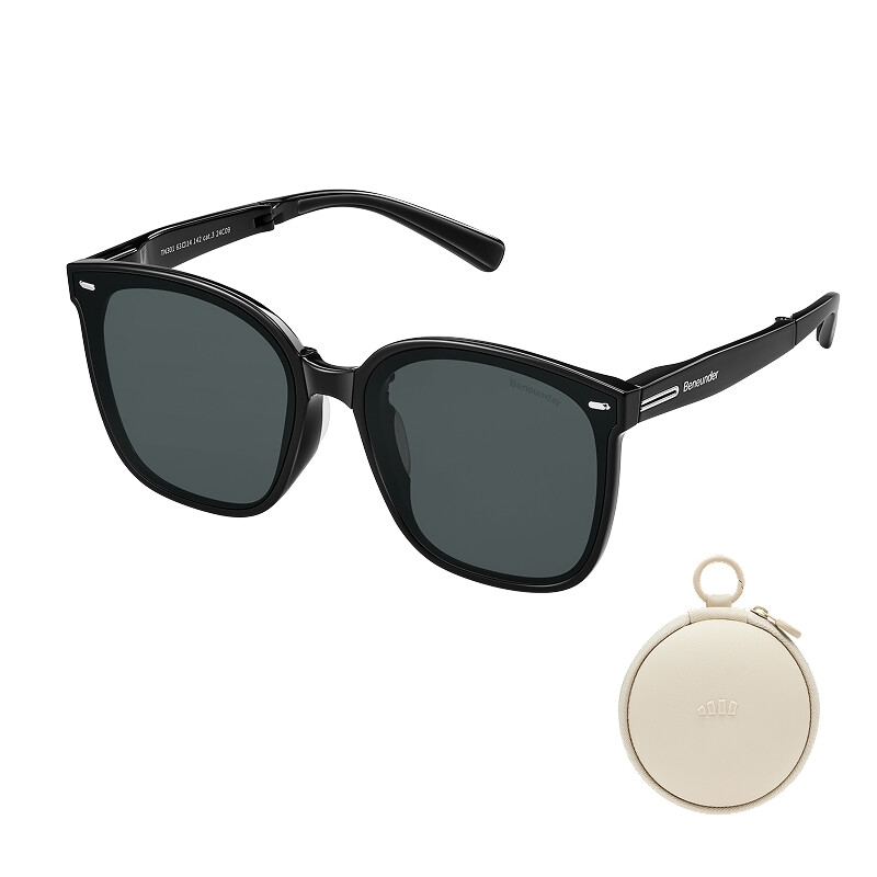FD421, Oversized Foldable Sunglasses, UV400 & Anti-Glare Lenses, Lightweight Blush Fr