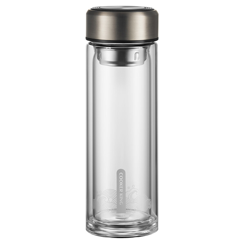 Manga Double Drinking Glass 320ml (Gunmetal Grey)