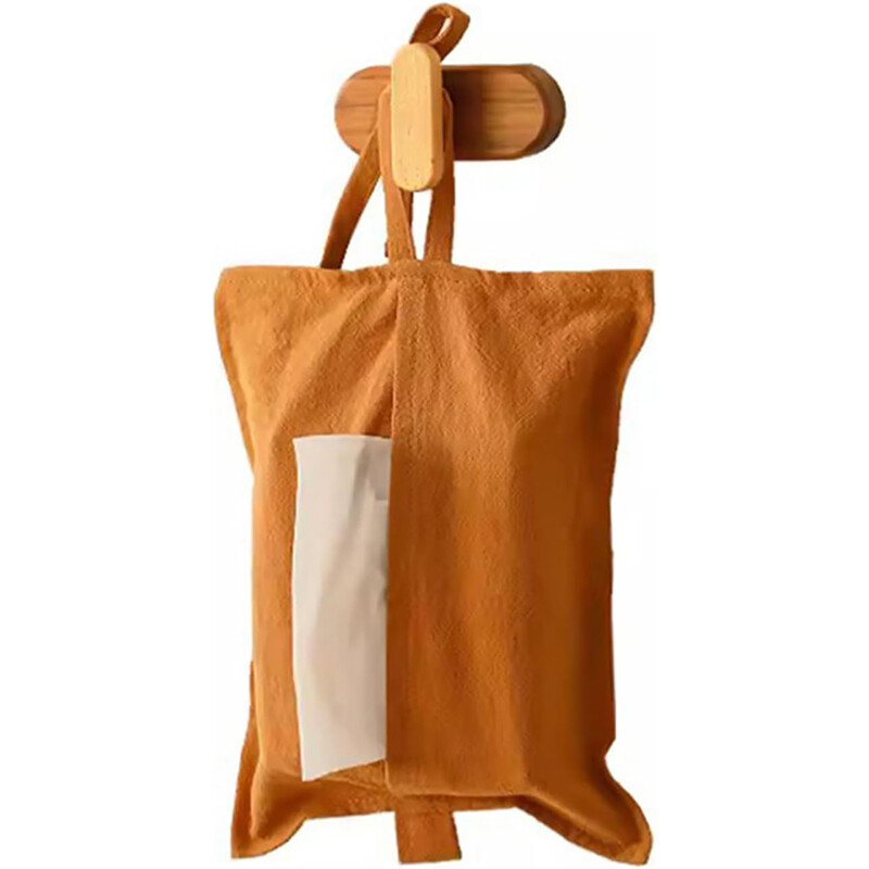1PC Portable Tissue Bags, Hanging Tissue Dispensers for Multiple Places,orange