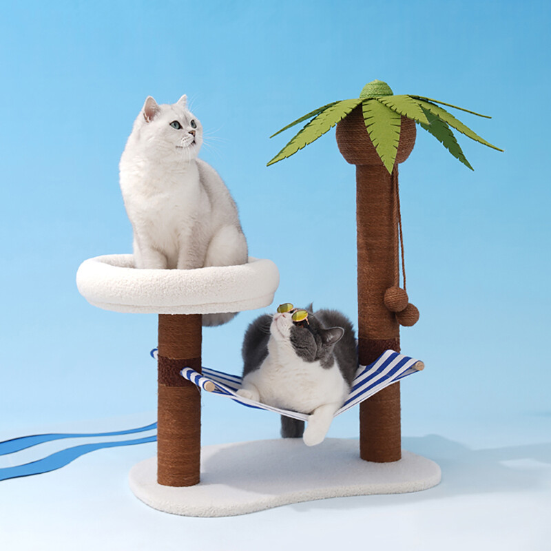 Coconut Cat Scratching Post, Vertical Durable Scratcher, Cat Claw Grinding Toy