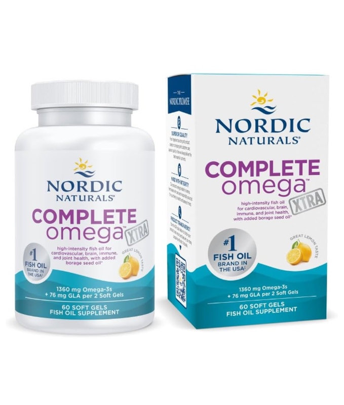Nordic Naturals Complete Omega Xtra Heart & Brain Support 1360Mg Softgels - 60 Softgels