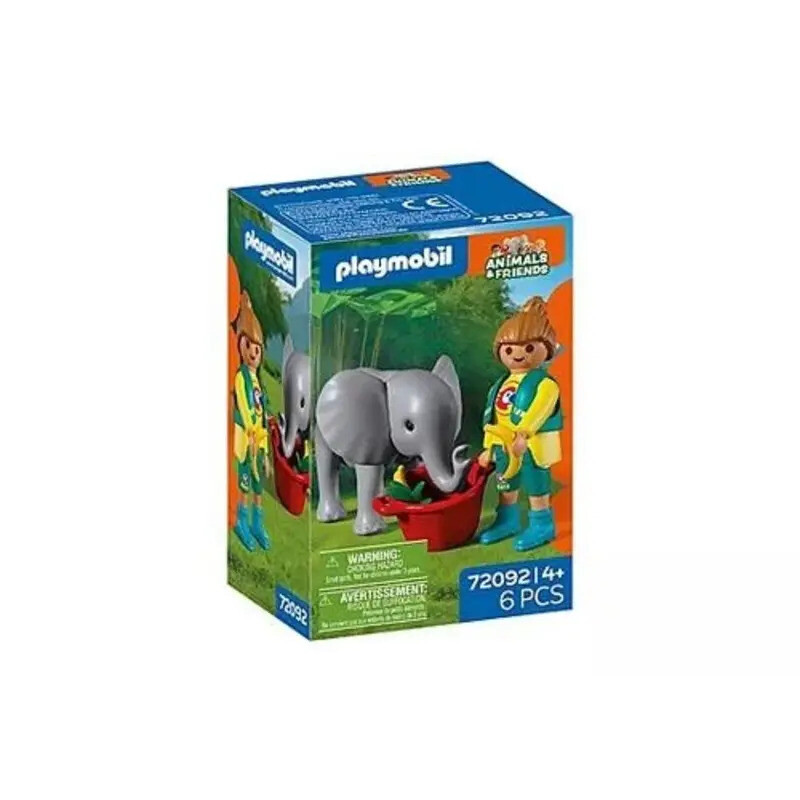 PLAYMOBIL Zoo: Elefantenbaby und Pflegerin