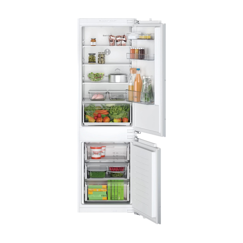 Bosch Series 2 KIN86NFE0G Fully Integrated 60 40 Fridge Freezer Total NoFrost 260L Fixed Hinge E Rated