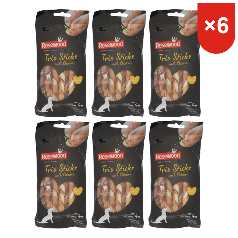 Rosewood Bâtonnets Trio pour chien Petit 10 pcs * 6