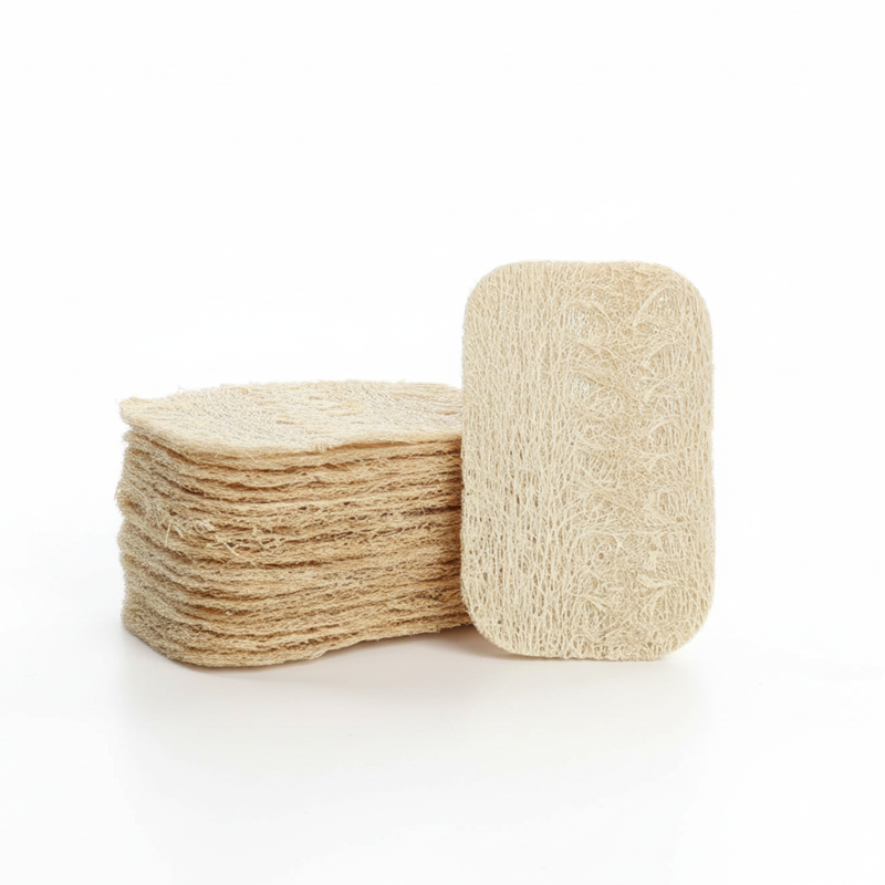Maxcook Natürliche Schwamm-Reinigungspad (30er-Pack) – Mehrzweckige Geschirrspülschwämme, 100 % biologisch abbaubar und kompostierbar, Zero-Waste, Spülschwamm (11 x 7 cm je Stück)