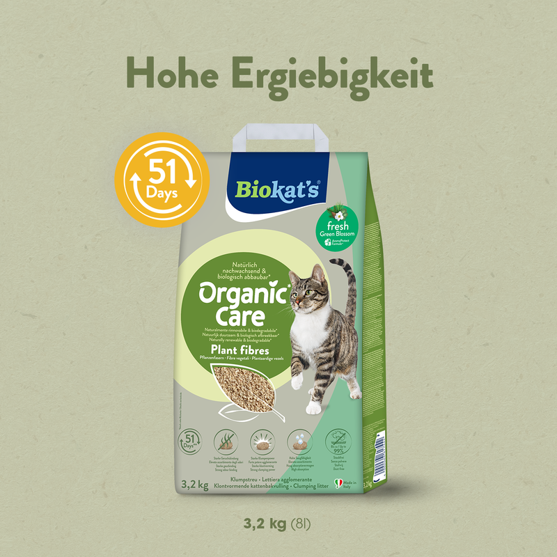 Biokat's Organic Care Plant Fibres Fresh mit Duft 3,2 kg
