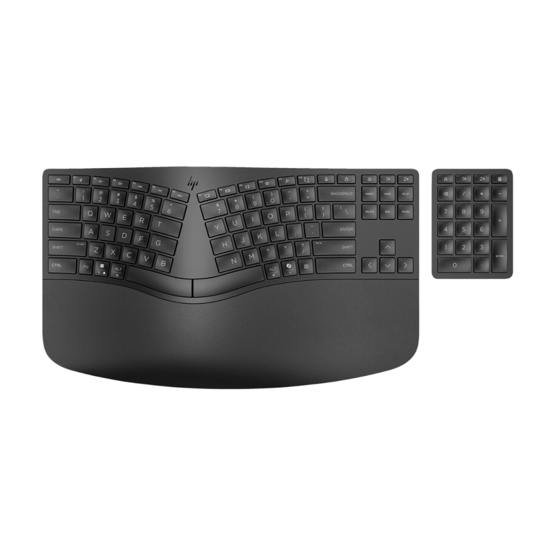 Hp 960 Ergonomic Split Layout Wireless Keyboard - With Padded Wrist Rest 197192179253