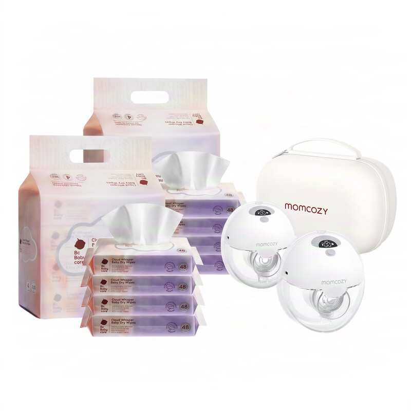 【Bundle Deal】Momcozy M5 + Babycare Ultra-Soft Disposable Dry Wipes, 384 Count (48 Sheets × 8 Packs)