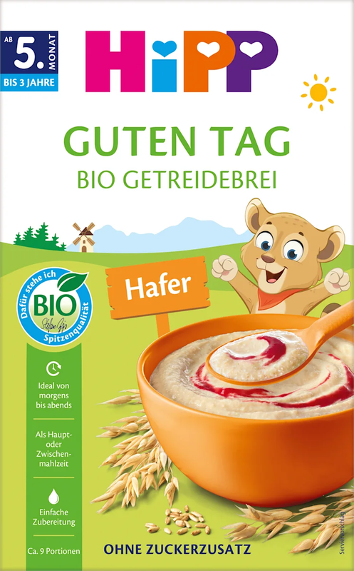 Hipp Bio-Getreidebrei 100% Hafer ab 5. Monat 7 x 200 g