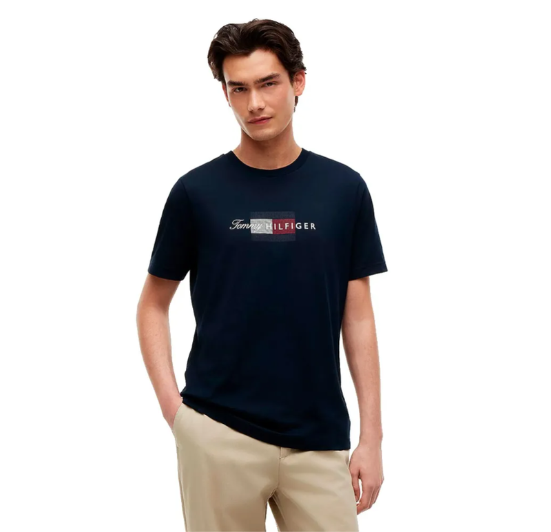 Tommy Hilfiger Men's Msw Flag Graphic Jersey T-Shirt - Desert Sky
