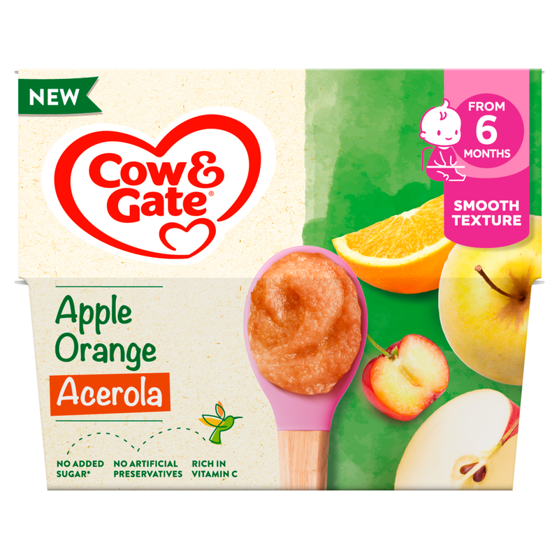 Apple Orange & Acerola 6+ Months 4 X 100g