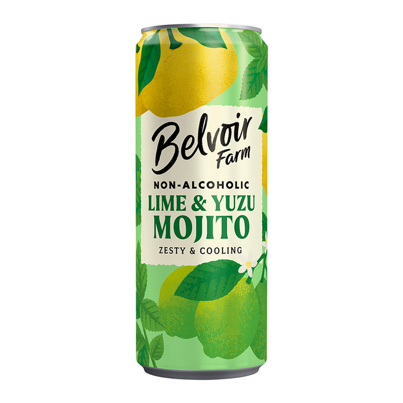 Belvoir Farm Light Belvoir - Non Alcoholic Lime & Yuzo Mojito Can - 250Ml