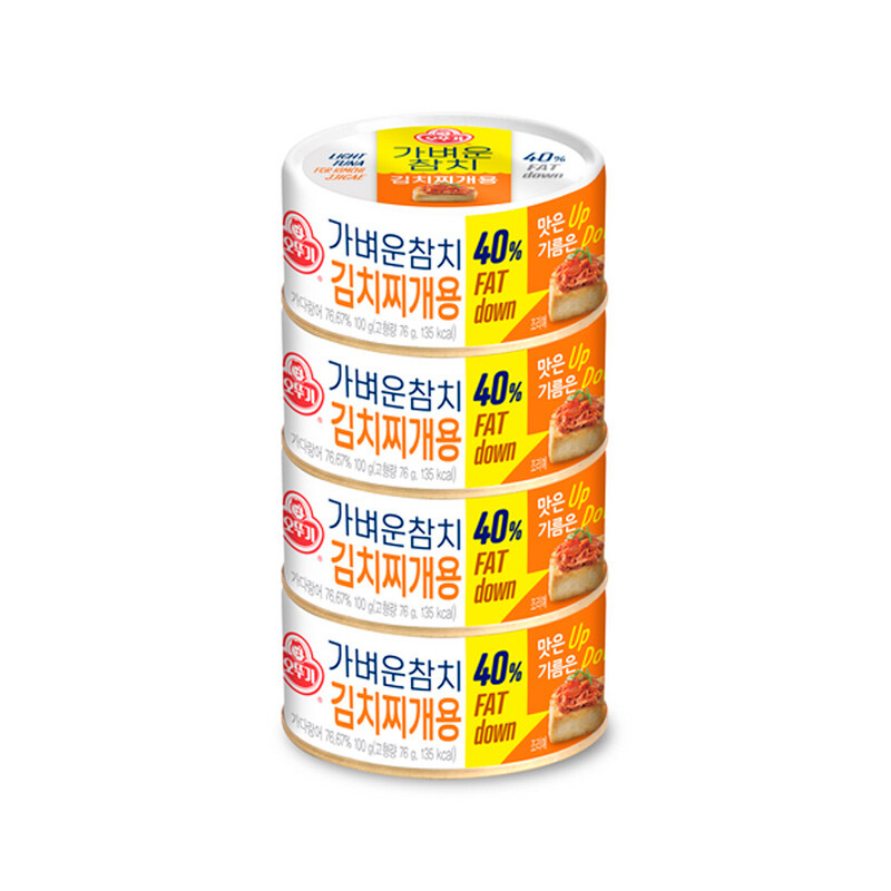 OTOKI Thon allégé pour ragoût de kimchi 100 g × 4 p
