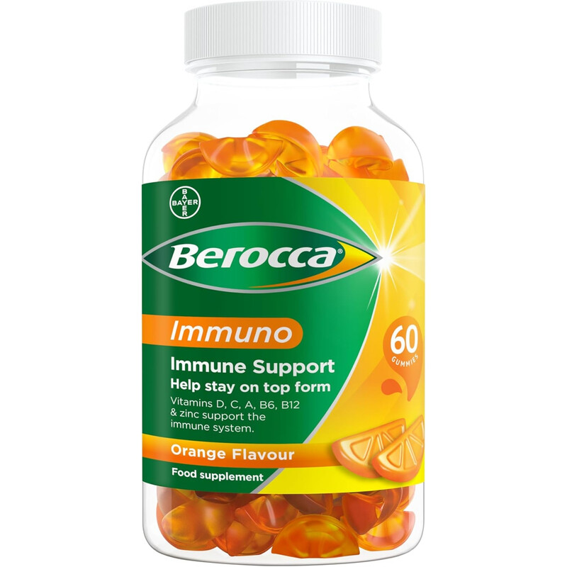 Berocca Immune Support Gummies Orange Flavour - 60 Gummies
