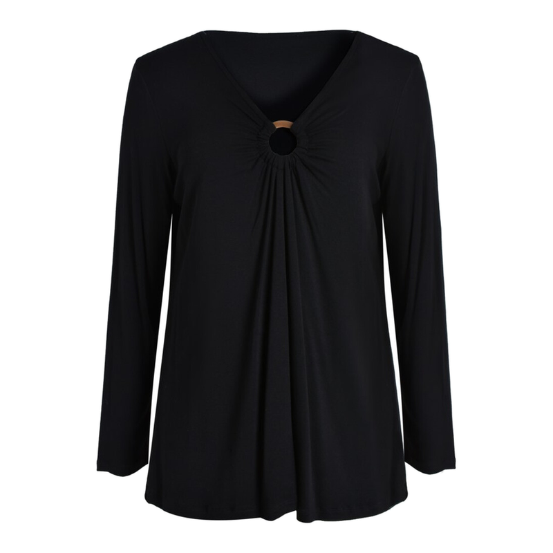 IZURIA v-neck black long sleeved top M