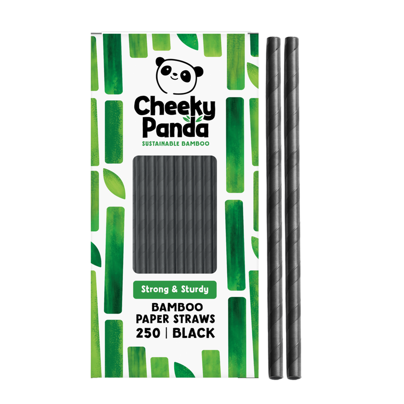 Black Bamboo Paper Straws × 250