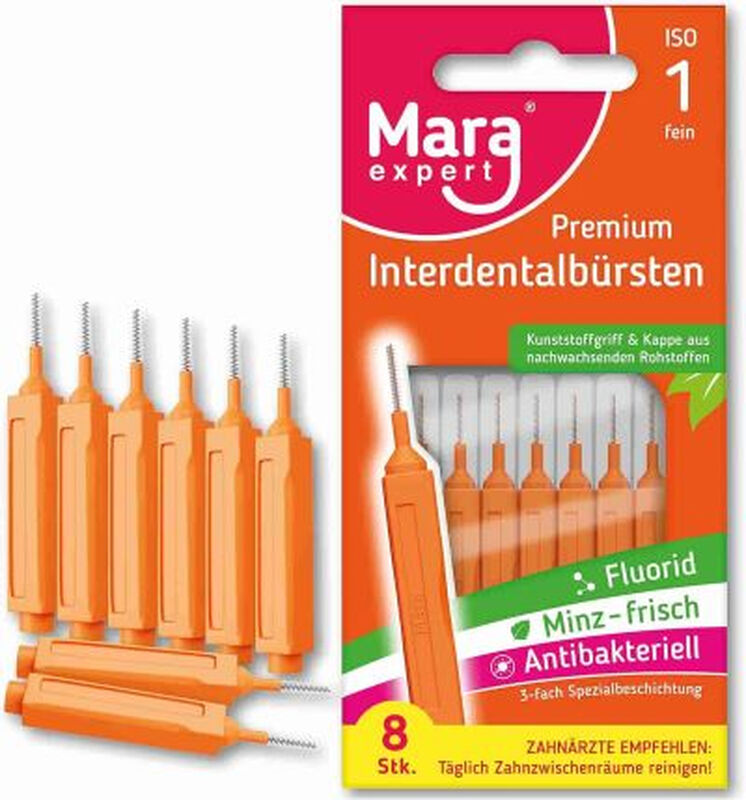 Mara Expert ISO 1 Premium Interdentalbürsten 8 Stk. orange