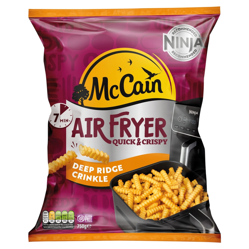 Air Fryer Fries Deep Ridge Crinkle Cut Fries 750g