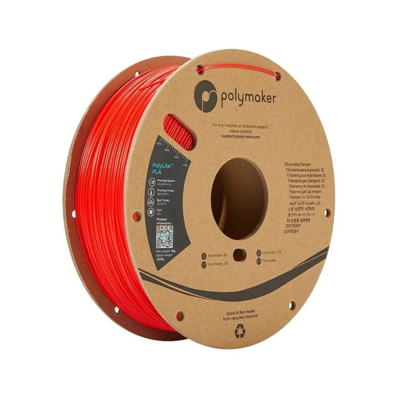 polymaker PolyLite PLA Rot 1.75 mm 1000 g