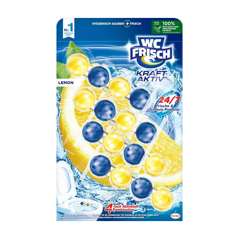WC FRISCH Kraft Aktiv Duftspüler Lemon 4x50g
