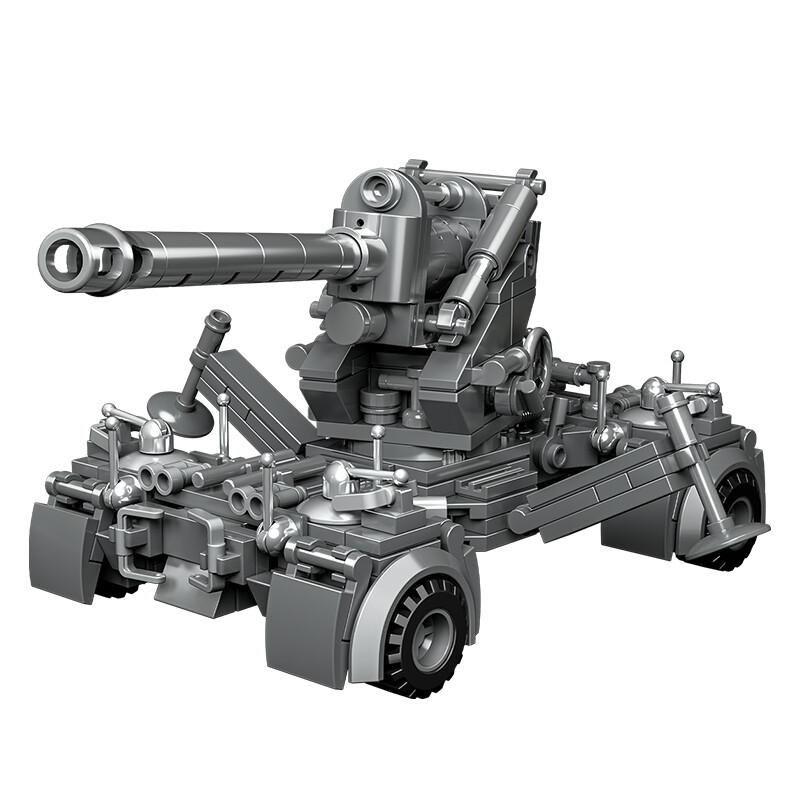 CAYI Duitse 88 mm Flak Anti-Luchtafweergeschut 355 Stuks Bouwstenenset Voor Hobbybouwers