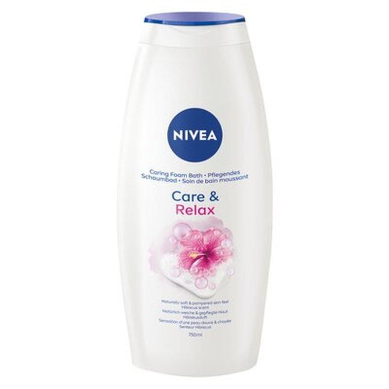 NIVEA Care & Relax - Huile De Bain Moussante Hibiscus - 750ml