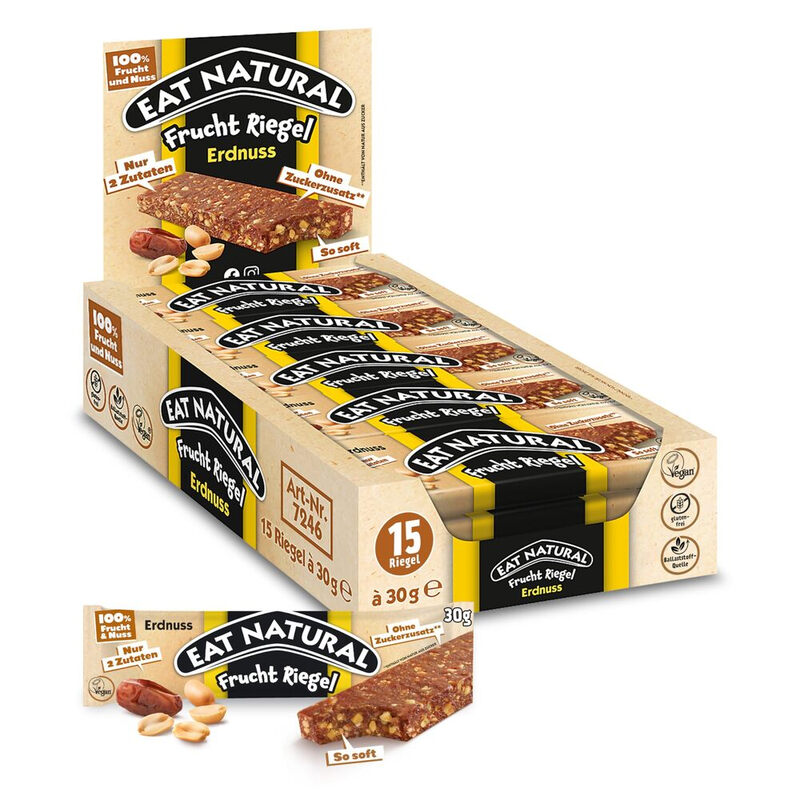 Eat Natural Fruchtriegel Erdnuss Großpackung 15 x 25g