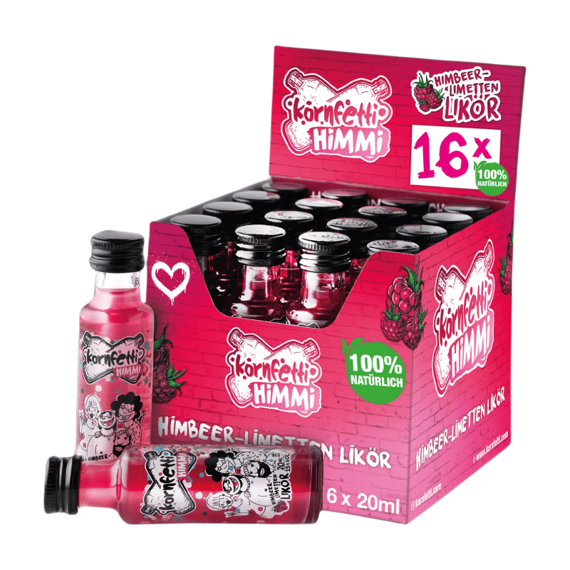 Kornfetti Himmi Himbeer-Limette Likör 16 × 0,02 L