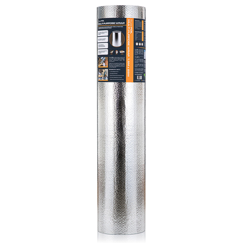 SuperFOIL Foil Insulation Roll - Energy Saving DIY Bubble Foil Sheet - 3-in-1 Sustainable Thermal Insulation Reflective Radiant Barrier & Vapour Barrier (Silver, 1.5m x 25m) - Image 2