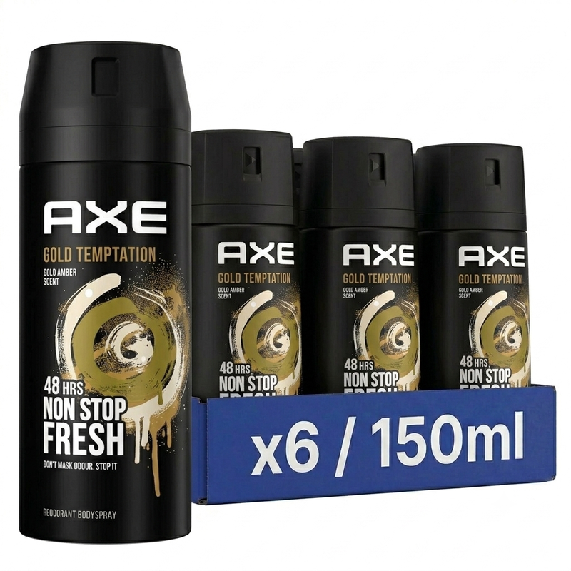 AXE Deospray - Gold Temptation 150 ml (6-Pack)