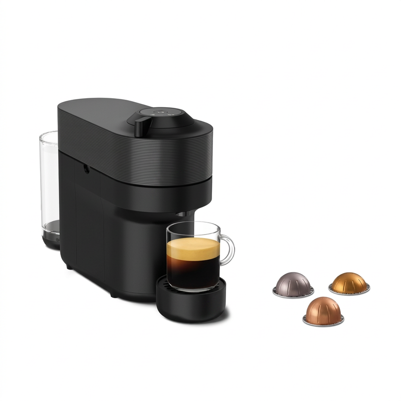 De'Longhi ENV90.B Vertuo Pop koffiemachine - 0,6 liter waterreservoir, Bluetooth, Wi-Fi, One-touch bediening, Zwart