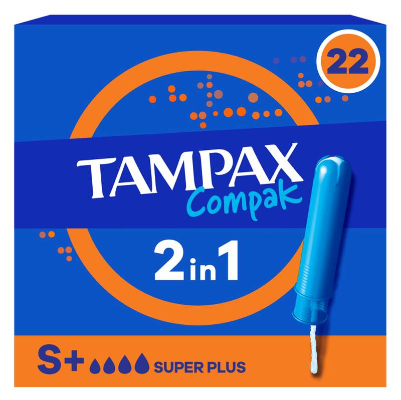 Tampax Compak - Tampons super plus - Lot de 22 tampons
