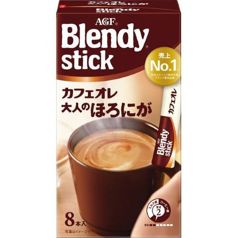 Blendy Stick Cafe Au Lait Bitter Sweet Instant Coffee (8g x 8 sticks)