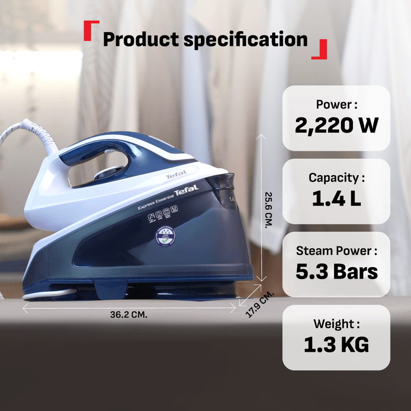 Express Essential Steam Generator, 2000W, White & Blue , SV6116G0