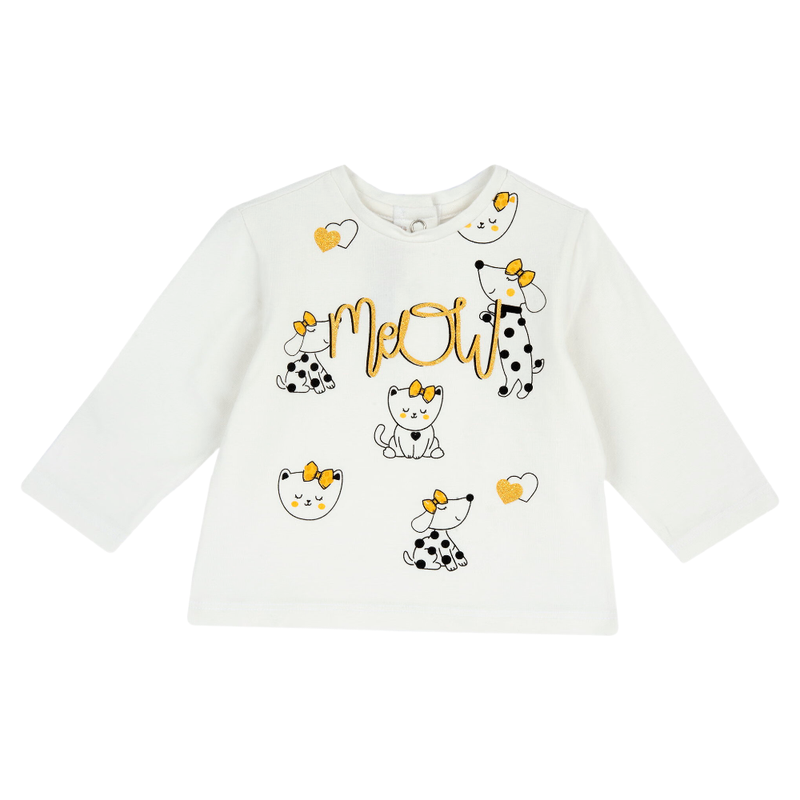 Chicco T-shirt met lange mouwen, maat 50, naturel