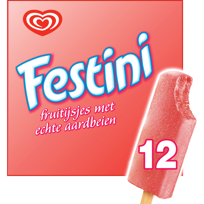 OLA IJs Festini Aardbei 12 stuks 12 x 50 ml